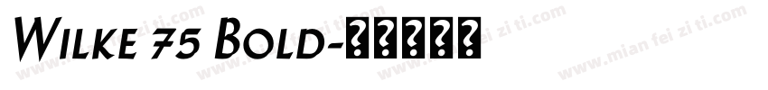Wilke 75 Bold字体转换